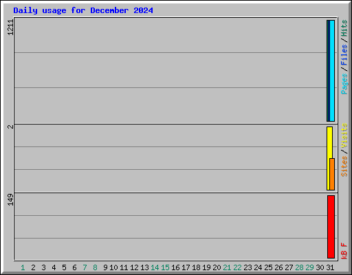 Daily usage for December 2024
