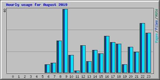 Hourly usage for August 2019