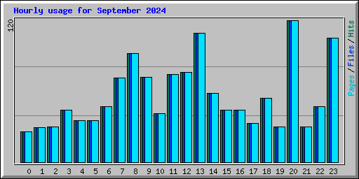 Hourly usage for September 2024