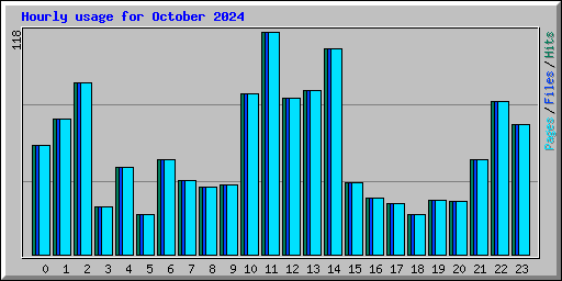 Hourly usage for October 2024