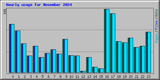 Hourly usage for November 2024