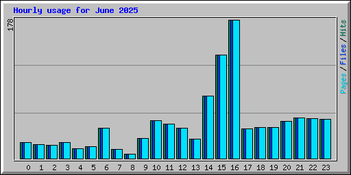 Hourly usage for June 2025
