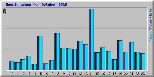 Hourly usage for October 2025
