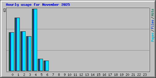 Hourly usage for November 2025