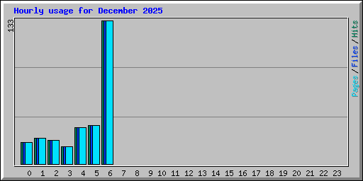 Hourly usage for December 2025