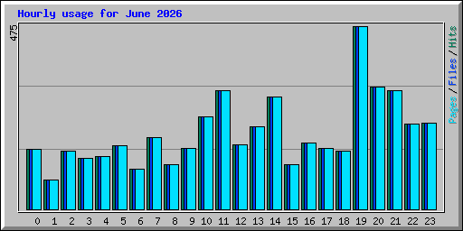Hourly usage for June 2026