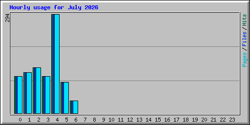 Hourly usage for July 2026